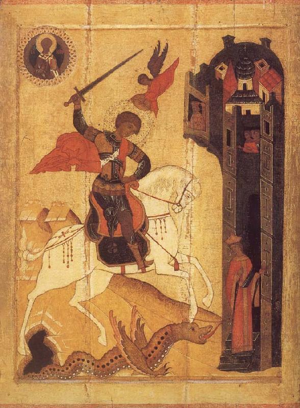 unknow artist The Miracle of Saint George Sltying the Dragon oil painting image